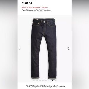 Levi's Blue Straight Jeans with Classic Denim Wash